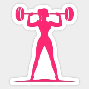 Fitness Barbell Silhouette Sticker